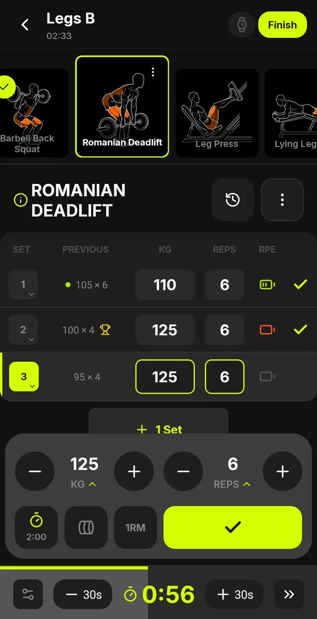 Legs B - Romanian Deadlift